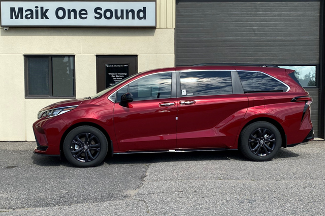 Toyota 2024 Sienna with professional window tint in North Bay